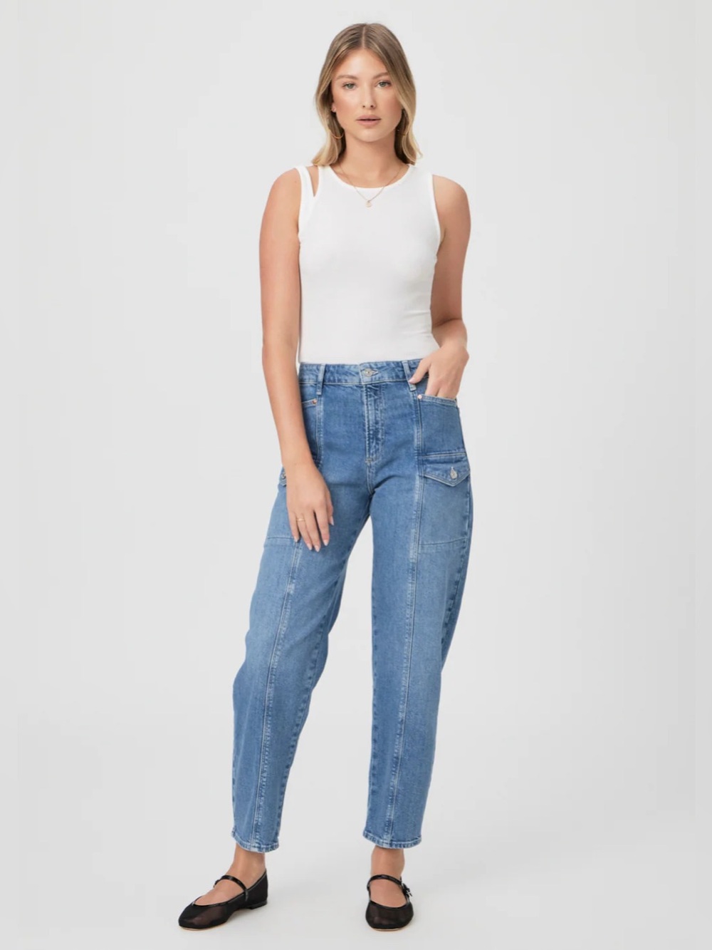 PAIGE Alexis Cargo Barrel Jeans - Picture 2 of 10